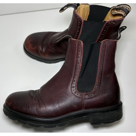 Blundstone High Top Chelsea Boots Burgundy Leather Outdoor Hippie 3 Women's 6 - Picture 10 of 10